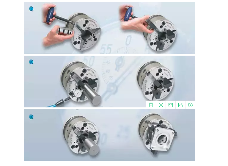 SCHUNK卡盤的基本結(jié)構(gòu)包括強(qiáng)化處理的卡盤基體，充分的油脂潤滑，磨損極為輕微。因此保持高精度下更長的使用壽命。獨(dú)具特色的外輪廓設(shè)計(jì)，使盡量少的冷卻液殘留在機(jī)床主軸或主軸軸承處。極端穩(wěn)固的盤體防止了因更高的夾持力及徑向負(fù)荷導(dǎo)致的精度失穩(wěn)狀況。大通孔，利于大尺寸棒料的通過及自動(dòng)上下料 ?；Αㄓ眯院?，與F型及Duro型匹配。  　　卡爪快換系統(tǒng)：使用獨(dú)立鎖緊的卡爪，保持高精度的同時(shí)，極大縮短輔助時(shí)間(調(diào)整、更換)。